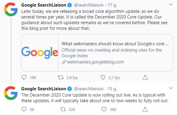 google searchliaison